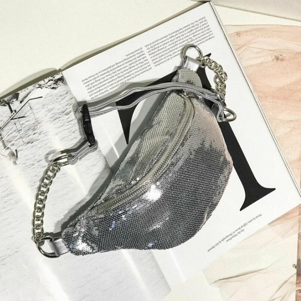 

waist bags women fashion pack hip-hop sequined fanny cool bum bag