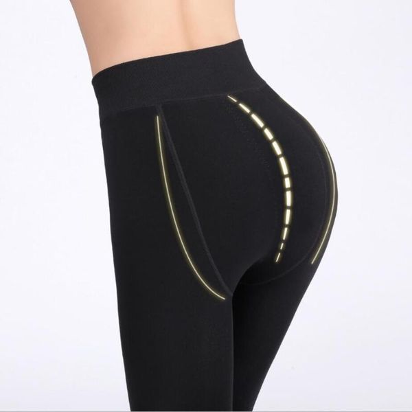 

400g plus velvet warm elastic black winter women tights pantyhose high waist rajs collant femme panty pick up hip 595 socks & hosiery, Black;white