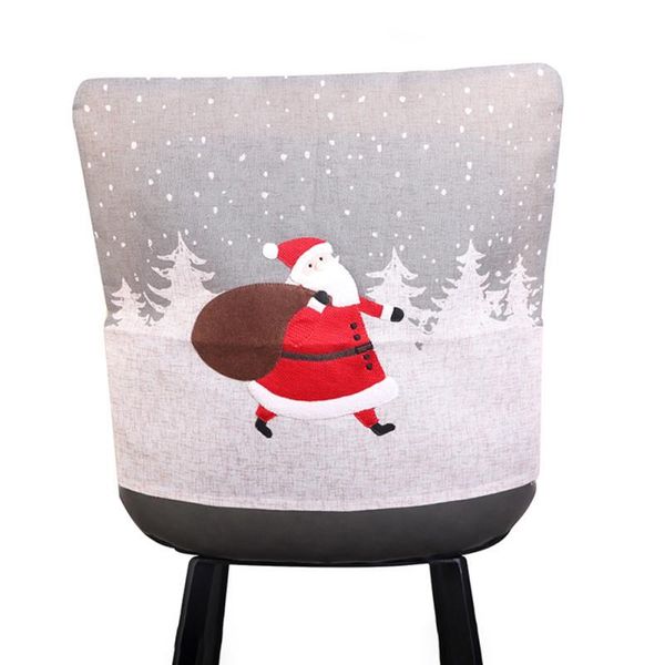 

chair covers 1pc christmas dining room printed slipcovers xmas arm covering santa snow man holiday cover