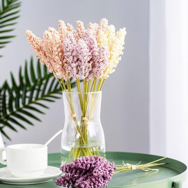 

decorative flowers & wreaths wheat ear flower simulation pastoral style home decoration arrangement artificial wedding false
