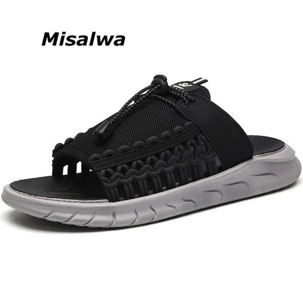 

slippers misalwa vintage white black mesh weave men slides casual unique mens summer indoor beach outdoor flat sandals non-slip