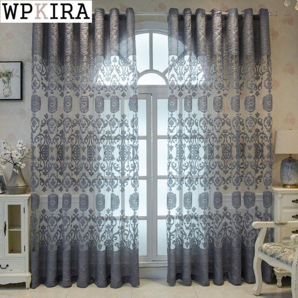

curtain & drapes europe hollow grey for living room sheer drape noble geometric bedroom window kitchen voile partition home s134#e