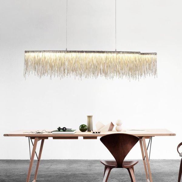 

luxury postmodern chandelier for living room dining nordic round tassel villa decoration bedroom rectangular lamps chandeliers