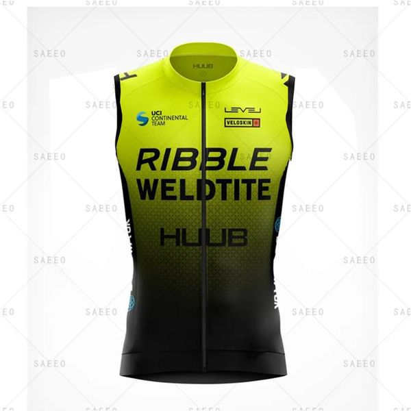 

racing sets huub 2021 pro team cycling vest windser windproof bicycle sleeveless lightweight breathable jersey mtb ciclismo, Black;blue