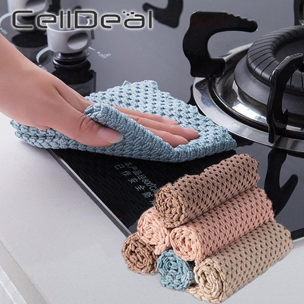 

cleaning cloths kitchen anti-grease wiping rags efficient super absorbent microfiber cloth home washing dish towel