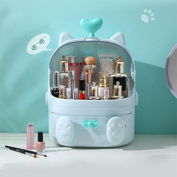 

bathroom storage & organization fashion makeup case organizer large capacity waterproof dustproof cosmetic box deskbeauty drawer