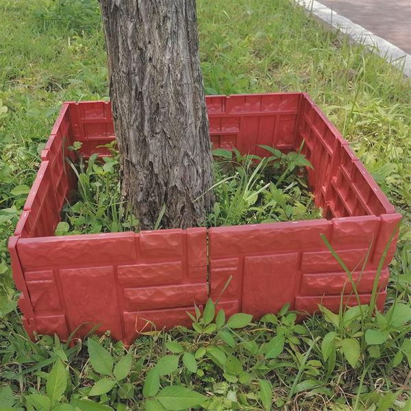 

fencing, trellis & gates 40# 6pcs stone fence flower beds plastic garden fencing lawn grass border landscape edging decoration outdoor