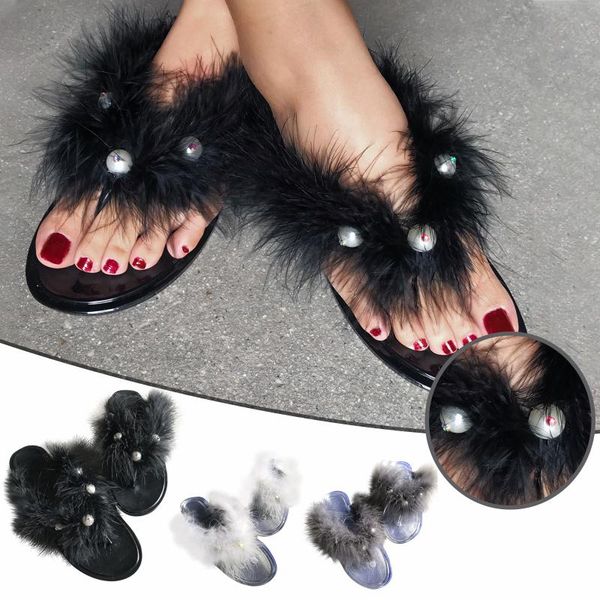 

slippers fashion women summer flip flops flashing diamond jelly flip-flops shoes flat chaussure femme chanclas mujer, Black