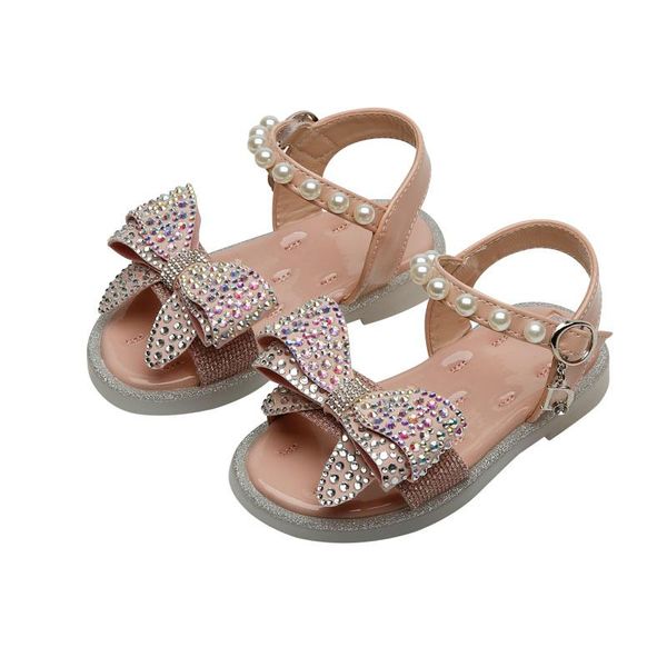 

summer children's sandals leather toddler kids shoes girls princess fashion little baby sz400, Black;red