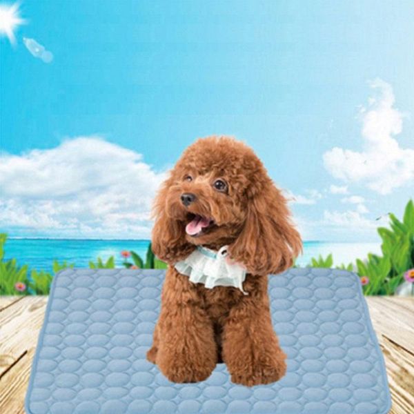 

cool pad ice silk dog cooling portable cold feel tour camping light and breathable sofa yoga sleeping mats summer bed kennels & pens
