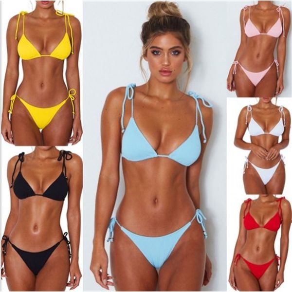

strap pit 6-color women's swimsuit bikini in, Black;white