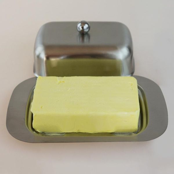 

dishes & plates butter box stainless steel serve tray cheese storage with lid cheese/butter container