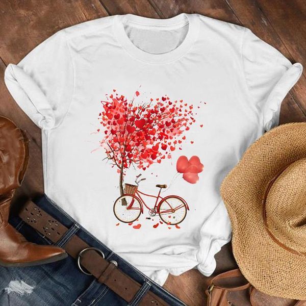 

men lady love heart t shirts valentine sweet printed 90s fashion clothes female print tee mens graphic, White;black