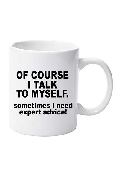 

details about Â of course i talk to myself 11oz ceramic mug gift xmas birthday christmas fathers mugs
