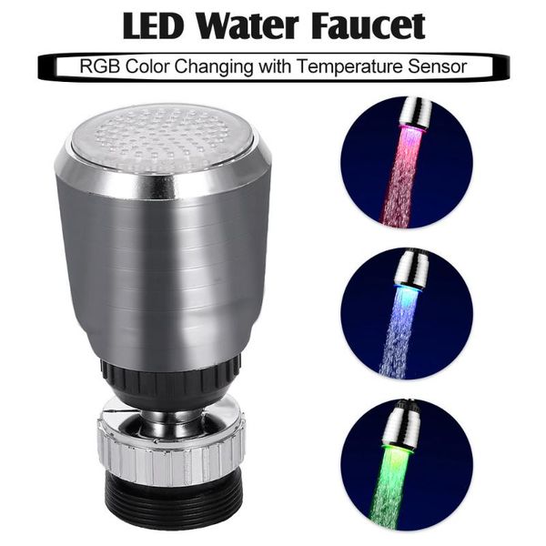 

kitchen faucets led water faucet light stream movable automatic multiple colors changing tap for bath