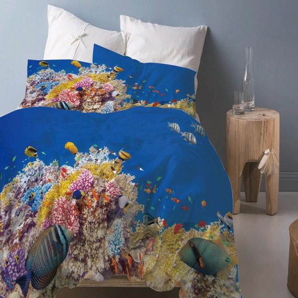 

bedding sets fashionable underwater world household textiles single bed double duvet cover pillow case sheet boy girl set