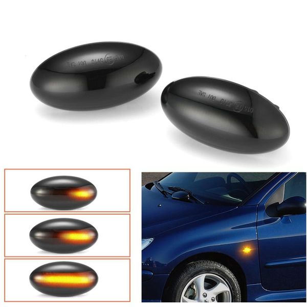 

emergency lights amber led dynamic turn signal side marker light blinker for 307 206 407 107 c1 c2 c3 c5 c6 jumpy car stylin