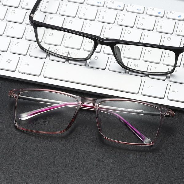 

fashion sunglasses frames 2021 ultra-light glasses frame men women tr90 anti blue light optical spectacles retro clear lens eyeglasses male, Black
