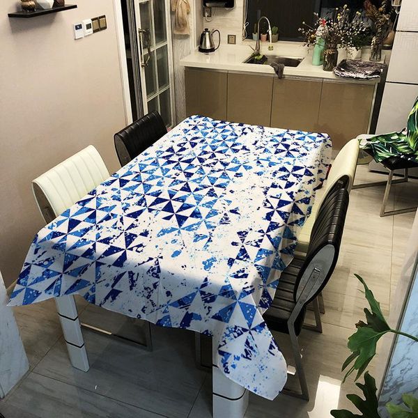 

table cloth geometric fabric polyester household rectangular tapete tablecloth