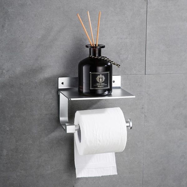 

toilet paper holders space aluminum mobile phone towel holder to prevent falling bathroom roll tissue wall mount