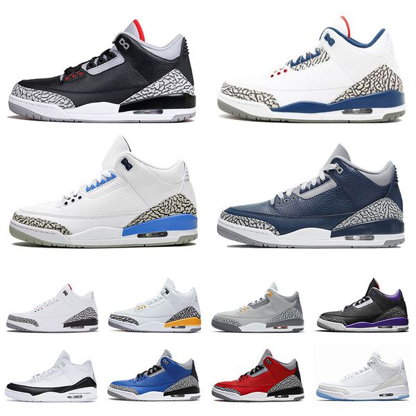 

outdoor basketball trainers shoes jumpman 3 men's women's 3s sports sneakers georgetown unc cour purple varsity royal cool grey kn