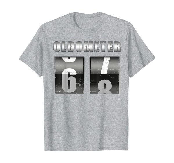 

oldometer 68 years old classic funny 68th birthday gift idea, White;black