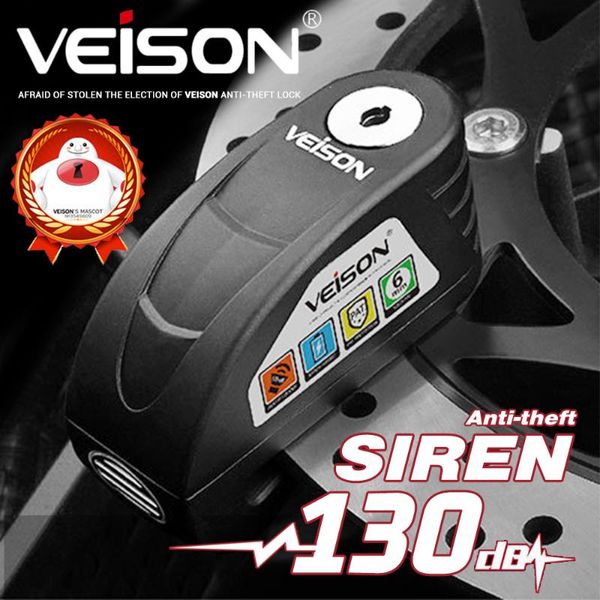 

theft protection veison motorcycle lock waterproof alarm handlebar motosteel disc security anti bike