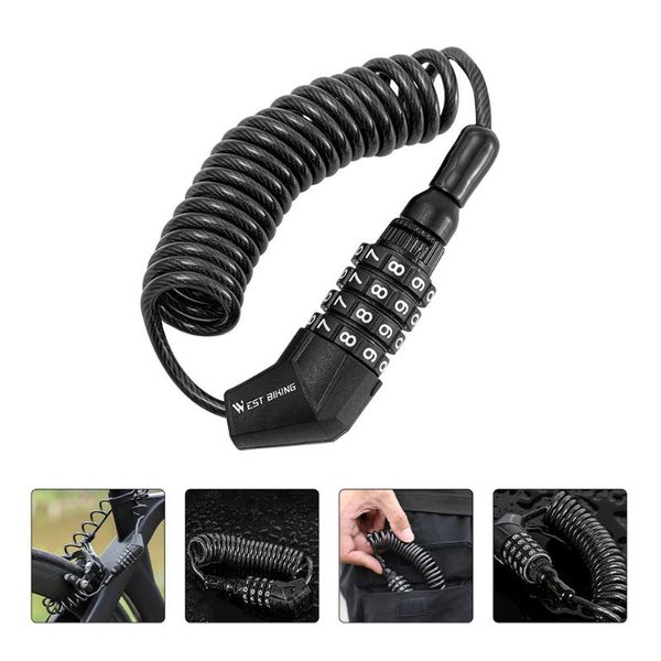 

bike locks portable universal motorcycle helmet password lock cable code part