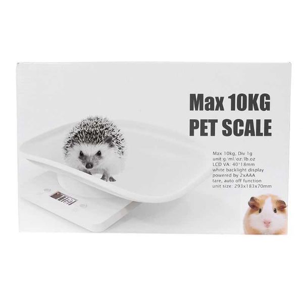 1g-10kg Elektronische Waage für Haustiere, Hunde, Katzen, Tiere, digitale Waage für Babys, Kleinkinder, 3 Wiegemodi (kg/oz/lb), LCD-Absenkung B85C 210927