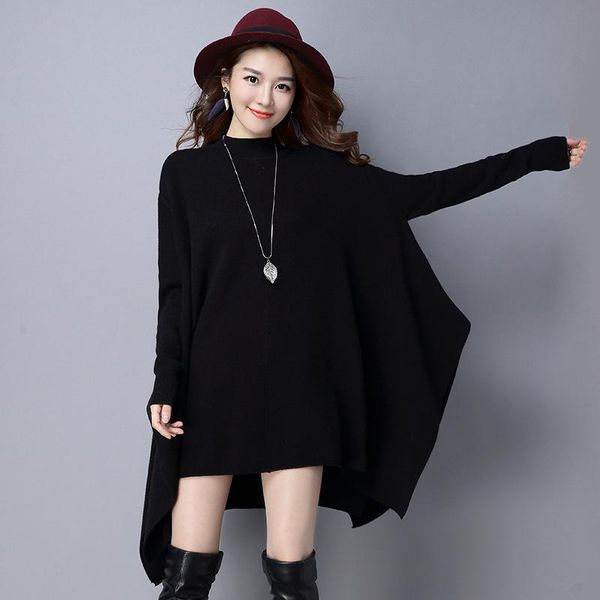 

women's sweaters women sweater loose pullover knitted smock batwing sleeve knit autumn pull casual ladies bat jumper, White;black