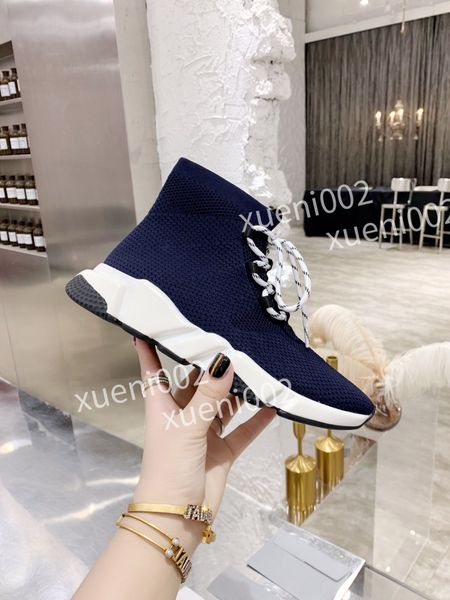 

designer boots socks shoes casual paris rainbow fashion sock triple s soled womens men hight increasing old dad trainers sneakers 35-46 ly22, Black