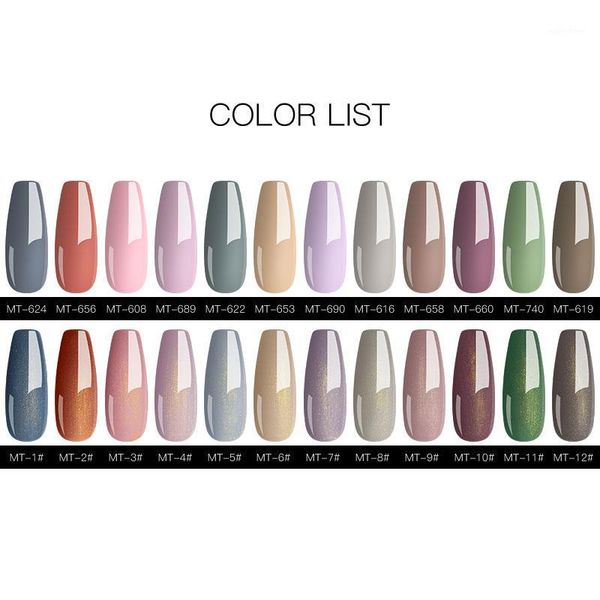 

glitter uv gel nail polish sequins soak off varnish color semi permanent art lacquer sequins1, Red;pink