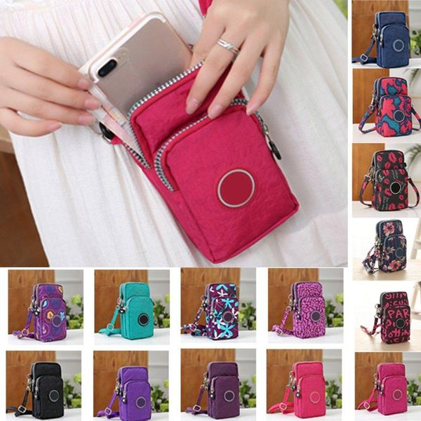

women cross-body bags multi-purpose handbags nylon shoulder bag pouch purse mobile phone certificate makeup storage l1