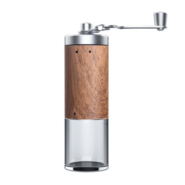 

manual coffee grinders stainless steel burr portable gift easy clean durable grinder travelling folding handle home office detachable