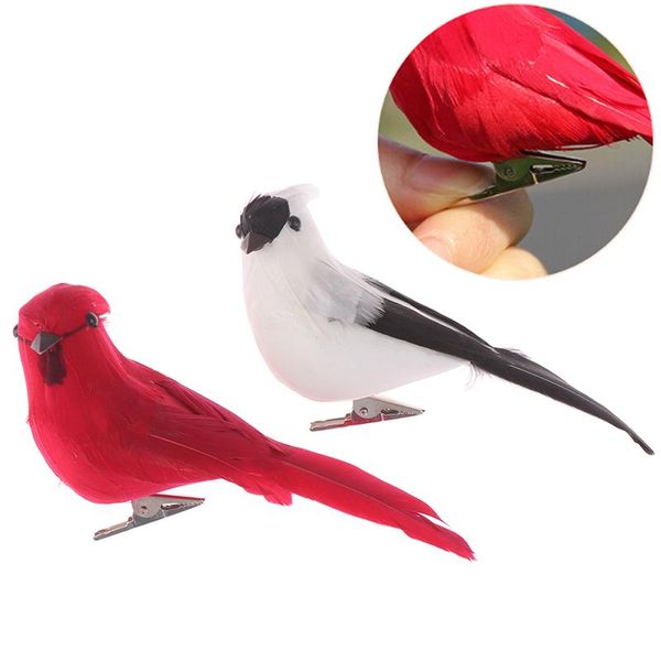 

1pcs decorative fake doves white artificial foam feather wedding ornament home craft table decor bird toy decorations