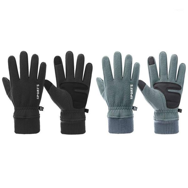 

waterproof fleece ski gloves men women winter warm snowboard thermal motorcycle riding climbing cycling1, Black