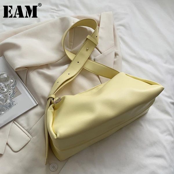 

evening bags [eam] women large capacity elegant pu leather flap personality all-match crossbody shoulder bag fashion tide 2021 18a3517