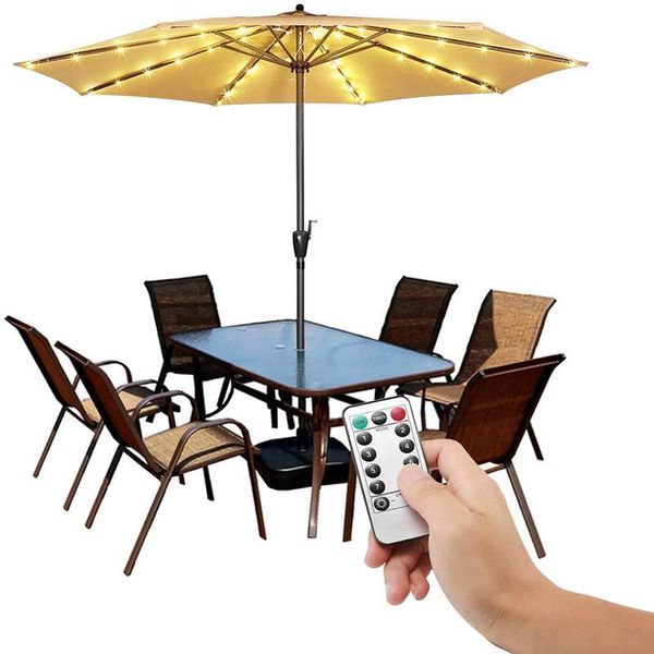 

night lights umbrella fairy light garden parasol lamp 104 leds string battery/usb powered for tent camping beach decor