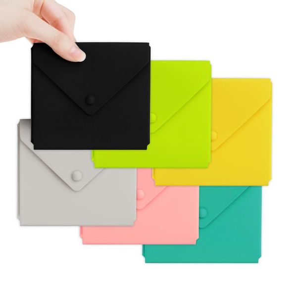 

car organizer 6pcs portable face masks silica gel dustproof and moisture-proof cover holder case storage anti-dust isolate bag