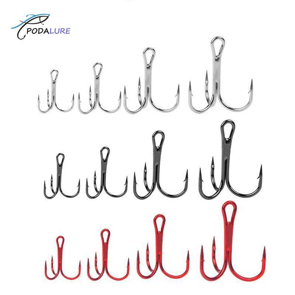 

20pcs/set treble fishing hooks (silver/red/black)