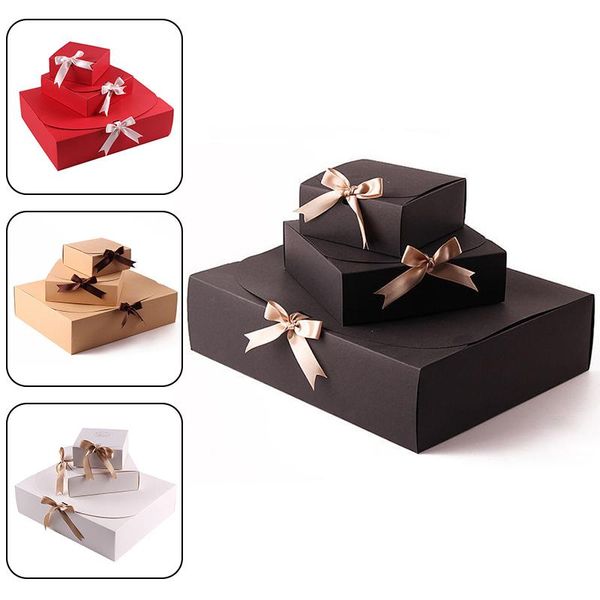 

gift box storage bag kraft paepr baking cookies packaging merry christmas shirt packing boxes birthday weeding custom wrap