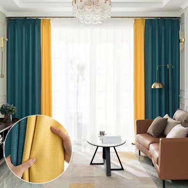 

curtain & drapes stitching blackout curtains for living dining room bedroom