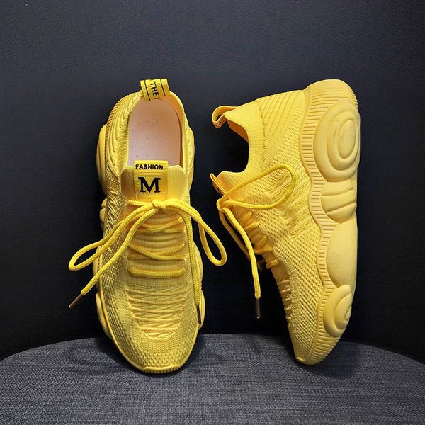 

2021 soft bottom running shoes for men women yellow black beige pink sneakers mens womens walking trainers outdoor sports size 35-40