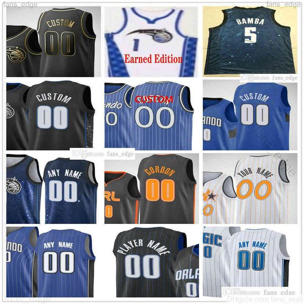 

custom printed orlando 1 jalen suggs 50 cole anthony wendell 34 carter jr. 13 r.j. hampton 3 chuma okeke magic men woman youth basketball je, Black;red