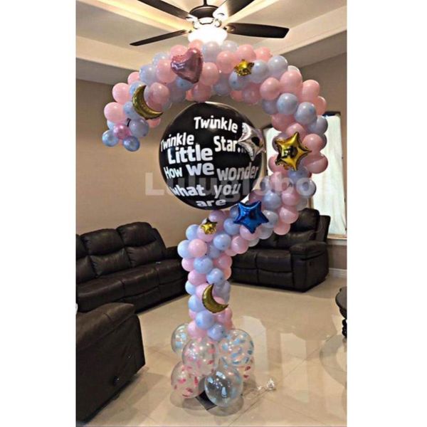 

question mark balloon stand frame, gender reveal party supplies column structure decoration
