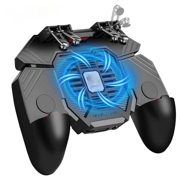 

game controllers & joysticks 2021 controller ak77 six finger gamepad for android mobile l1 r1 shooter triggers fire joystick pad
