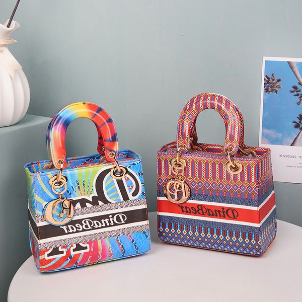 

bag women's messenger single shoulder bag printed leather diana fashion hand wrist