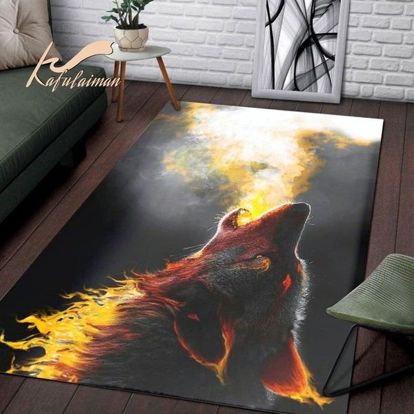 

carpets moonnight wolf modern 3d large area rugs flame rug rectangular anti slip decorative floor mat for home room