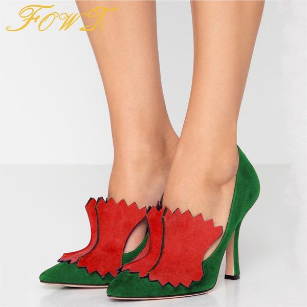 

dress shoes red butterfly-knot women green high thin heels pumps pointed toe slip on large size 40 41 ladies fashion fowt, Black