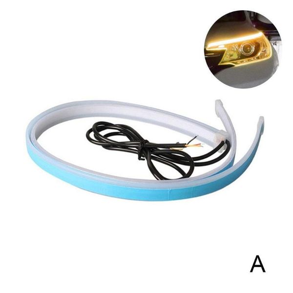 

car headlights two-color led light bar steering headlamps silicon strip f5u1
